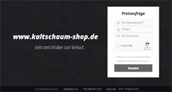 Desktop Screenshot of kaltschaum-shop.de