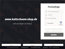 Tablet Screenshot of kaltschaum-shop.de